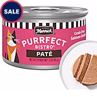 Merrick Purrfect Bistro Grain Free Premium High Protein Salmon Recipe Soft Canned Pate Adult Wet Cat Food