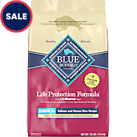 Blue Buffalo Life Protection Formula Salmon & Brown Rice Recipe, Chicken Free Formula, Senior 7+ Dry Dog Food