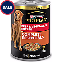 Purina Pro Plan Complete Essentials, Beef and Vegetables Entree in Wet Dog Food Gravy