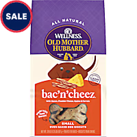 Old Mother Hubbard by Wellness Classic Bac'N'Cheez Natural Large Oven-Baked Biscuits Dog Treats