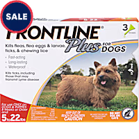 FRONTLINE Plus Flea & Tick Spot Treatment for Small Breed Dogs 5 - 22 lbs. (Orange)