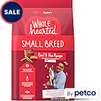 Wholehearted beef and pea dog food on sale