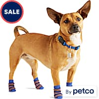 Petco Weatherized Dog Socks, Water Resistant with Rubberized Sole, Red,  Large