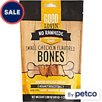 Good Lovin' No Rawhide Small Chicken-Flavored Bones Dog Treats