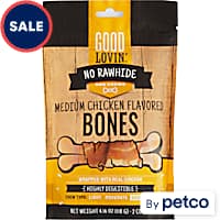 Good Lovin' No Rawhide Medium Chicken-Flavored Bones Dog Treats