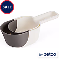 Reddy White 2-Piece Flexible Scoop Set for Dogs