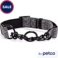 YOULY Black Martingale Dog Collar