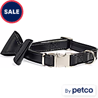 YOULY Black Bowtie Dog Collar