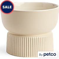 EveryYay Cream Ceramic Dog Bowl