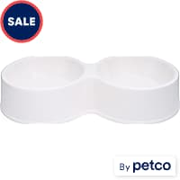 EveryYay Essentials Gray Plastic Dog & Cat Double Diner Bowls