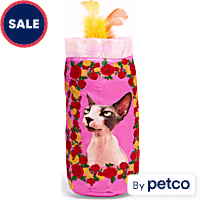 Bootique Plush Pink Candle Cat Kicker Toy