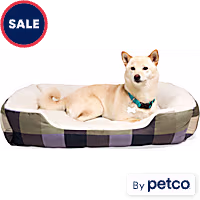 YOULY Blue Plaid Pet Bed