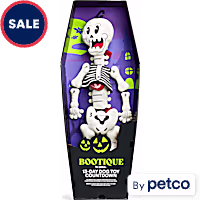 Bootique Countdown to Halloween Skeleton Game Plush Dog Toy Set