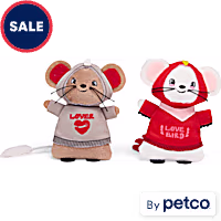 YOULY Valentine Mice Plush Cat Toys