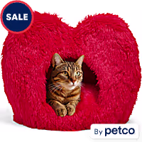 YOULY Heart Shaped Hooded Pet Bed