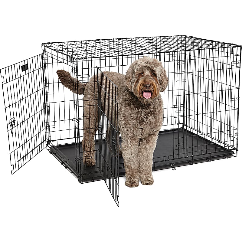 IRIS USA Plastic Dog Crate with Locking Door