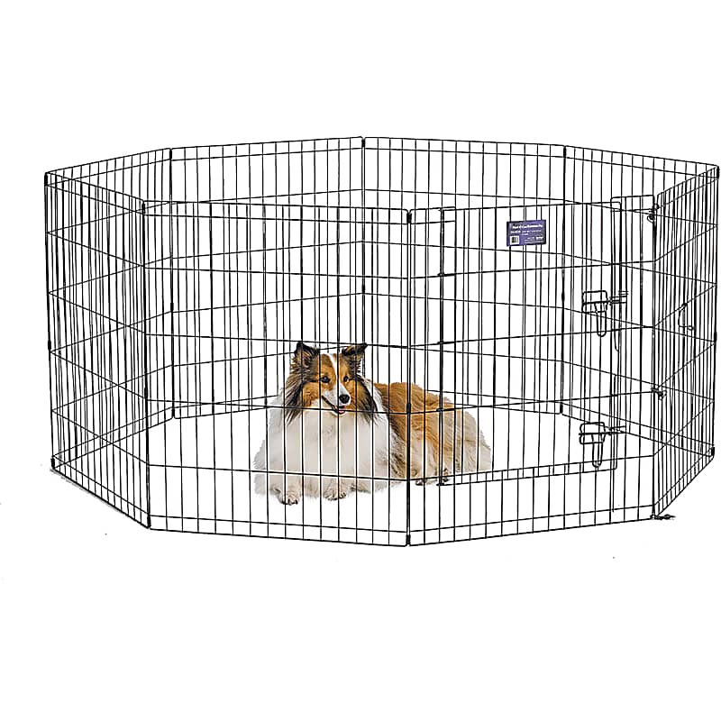 IRIS USA 8-Panel Exercise Pen with Door