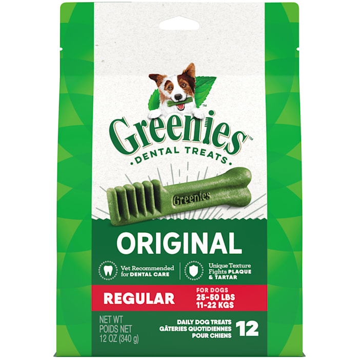 Greenies Regular Chewy Dental Dog Treats Original Chicken - 12oz (12 dog treats)