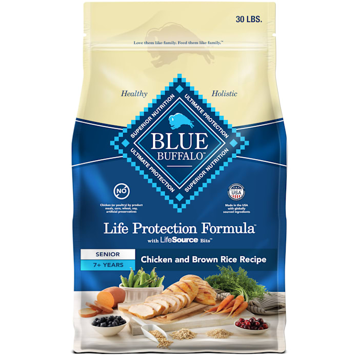 UPC 859610000173 product image for Blue Buffalo Life Protection Formula Chicken & Brown Rice Senior Dry Dog Food, 3 | upcitemdb.com