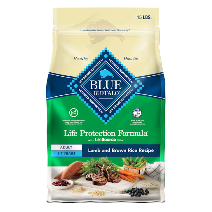 UPC 859610000357 product image for Blue Buffalo Life Protection Formula Lamb & Brown Rice Adult Dry Dog Food, 15 lb | upcitemdb.com