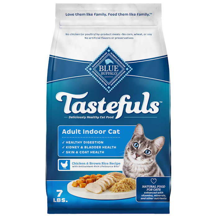 Blue Buffalo Tastefuls Dry Food Adult Indoor Cat Chicken and Brown Rice 7-lb. Bag by Blue Buffalo