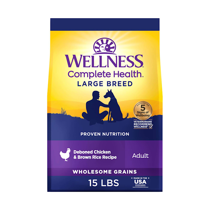 Photos - Dog Food Wellness Complete Health Natural Large Breed Health Recipe Dry , 15 lbs. 