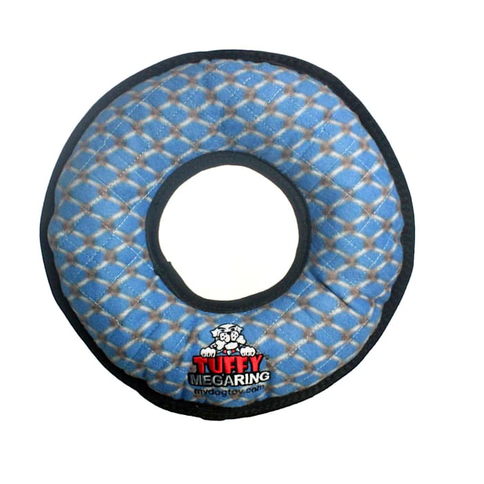 Photos - Dog Toy Tuffys Tuffy's Tuffy's Mega Ring Blue Chain Link , Large 