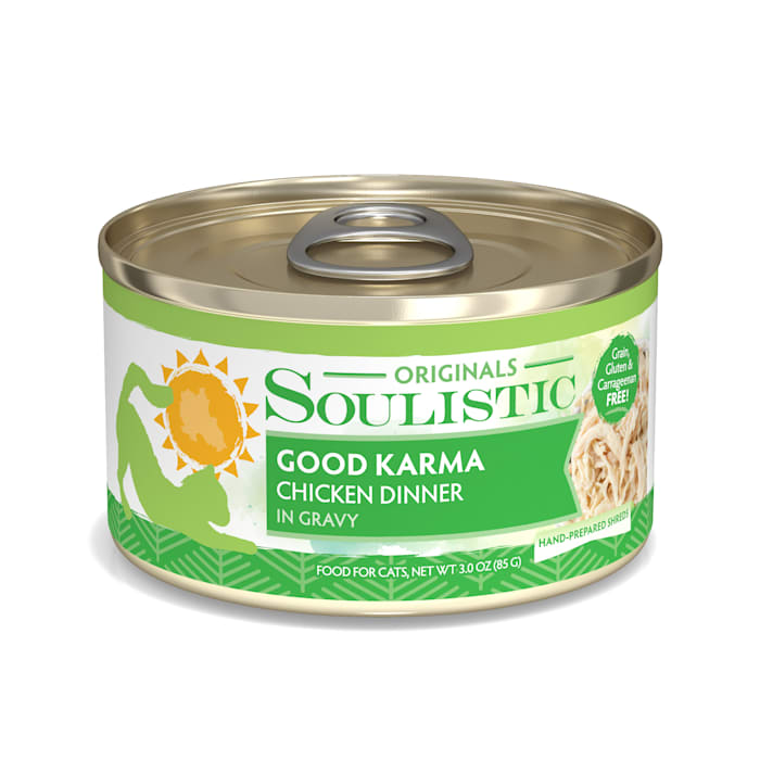 UPC 813778011099 product image for Soulistic Originals Good Karma Chicken Dinner in Gravy Wet Cat Food, 3 oz., Case | upcitemdb.com