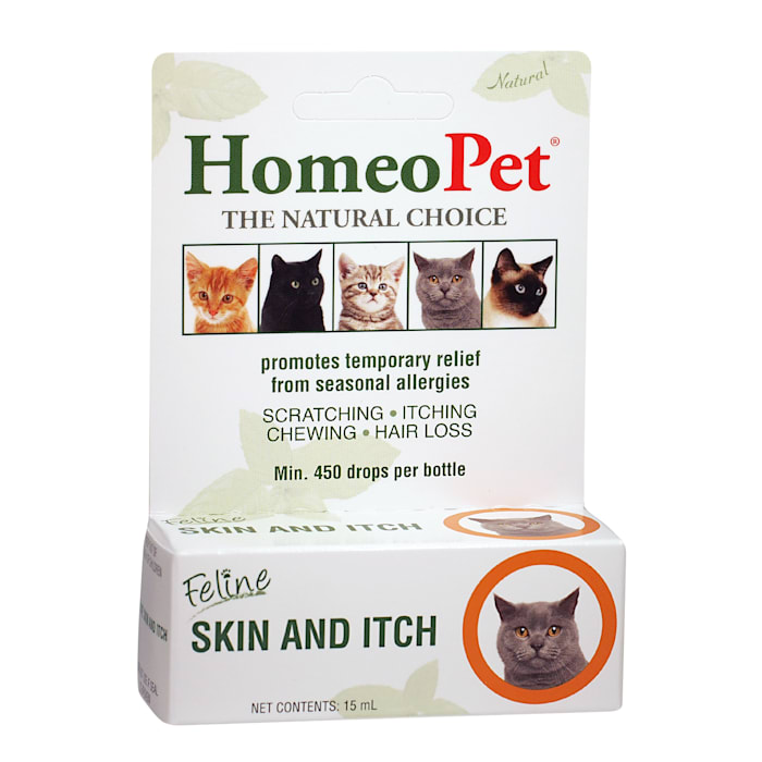 Photos - Dog Medicines & Vitamins HomeoPet Feline Skin and Itch, Safe and Natural Cat Supplement for Itchy Skin, Skin and Itch Relief for Cats, 15 Mi 