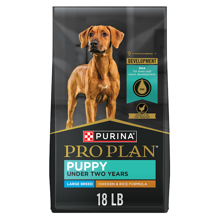 UPC 038100132642 product image for Purina Pro Plan Chicken and Rice Formula Large Breed Dry Puppy Food, 18 lbs. | upcitemdb.com