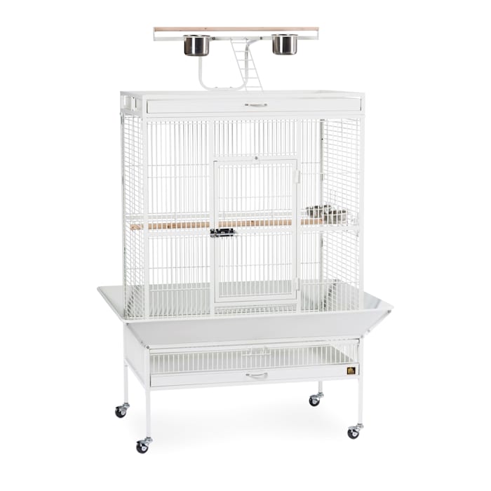 Prevue Pet Products Signature Select Series Wrought Iron Bird Cage in Chalk White, XL