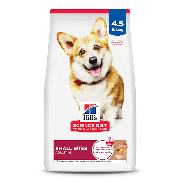 Hill's Science Diet Dry Dog Food, Adult, Small Bites, Lamb Meal & Brown Rice Recipe, 4.5 lb Bag