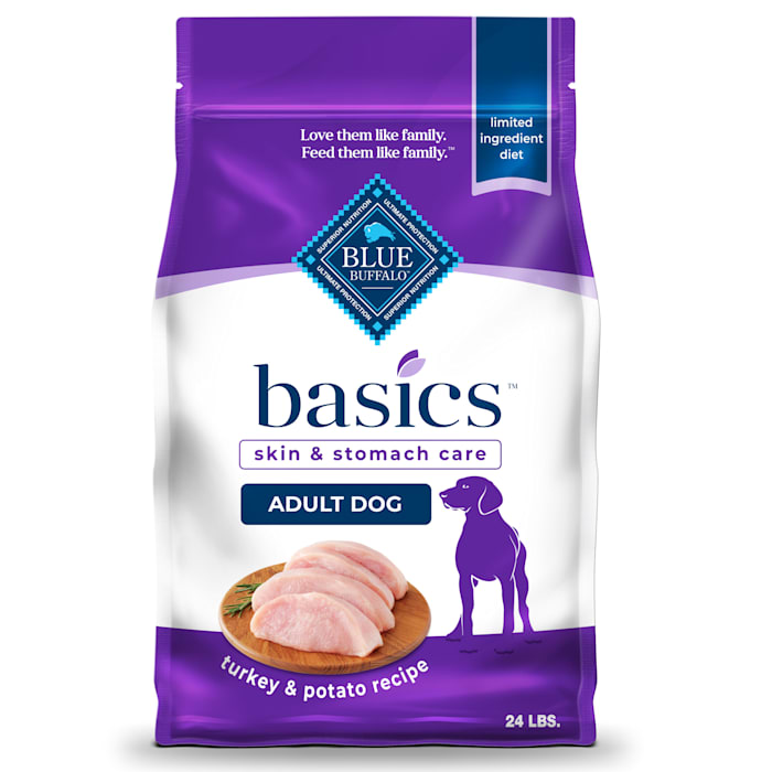 UPC 859610002832 product image for Blue Buffalo Basics Limited Ingredient Diet, Turkey, Adult Dry Dog Food, 24 lbs. | upcitemdb.com