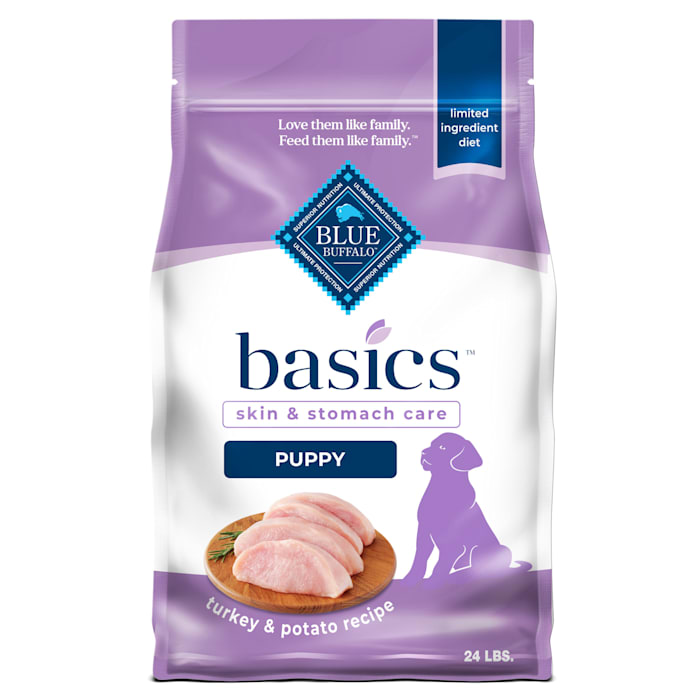 Blue Buffalo Basics Limited Ingredient Diet, Turkey, Dry Food for Puppies, 24 lbs.