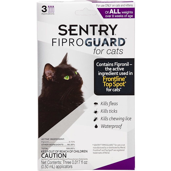 UPC 073091029540 product image for Sentry FIPROGUARD Cat & Kitten Topical Flea & Tick Treatment, Pack of 3 | upcitemdb.com