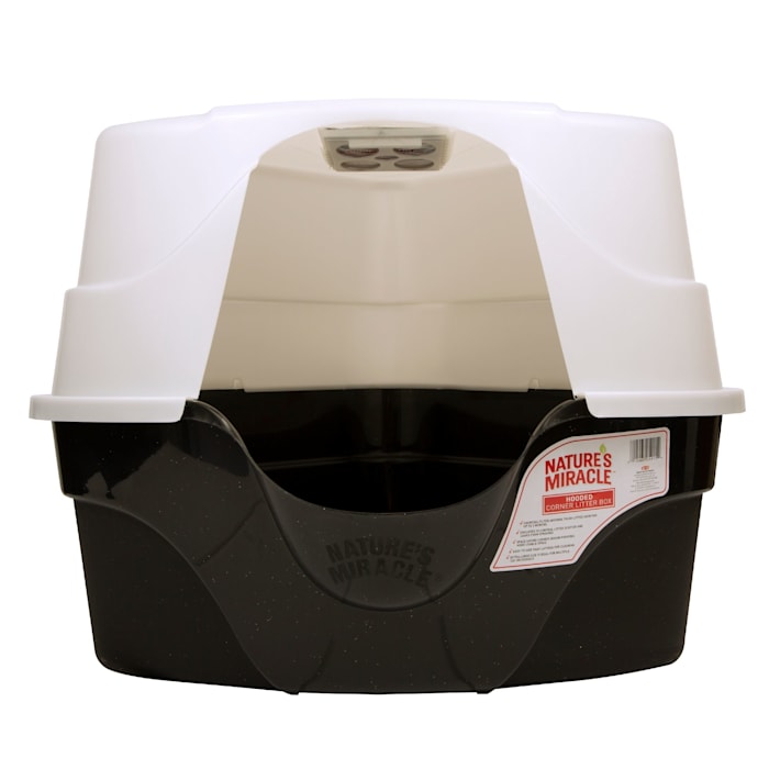 UPC 018065059154 product image for Nature's Miracle Hooded Corner Litter Box With Odor Control Charcoal Filter | upcitemdb.com