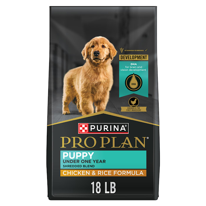 UPC 038100142887 product image for Purina Pro Plan High Protein Shredded Blend Chicken & Rice Formula Puppy Food, 1 | upcitemdb.com