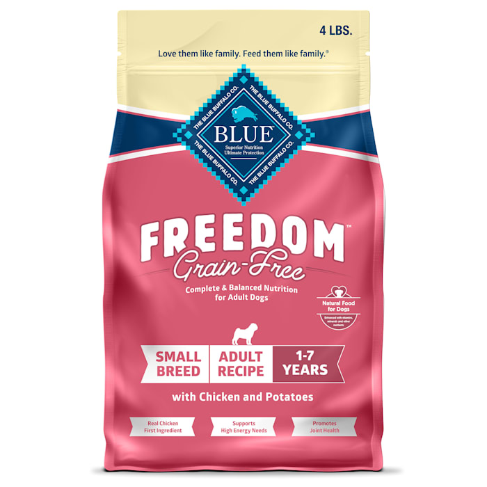 Photos - Dog Food Blue Buffalo Freedom Supports High Energy Needs Chicken & Potatoes Grain-Free Small Breed Dry , 4 lbs. 