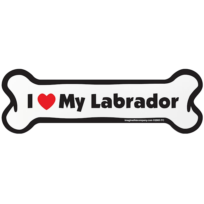 Imagine This "I Love My Labrador" Bone Car Magnet - Small