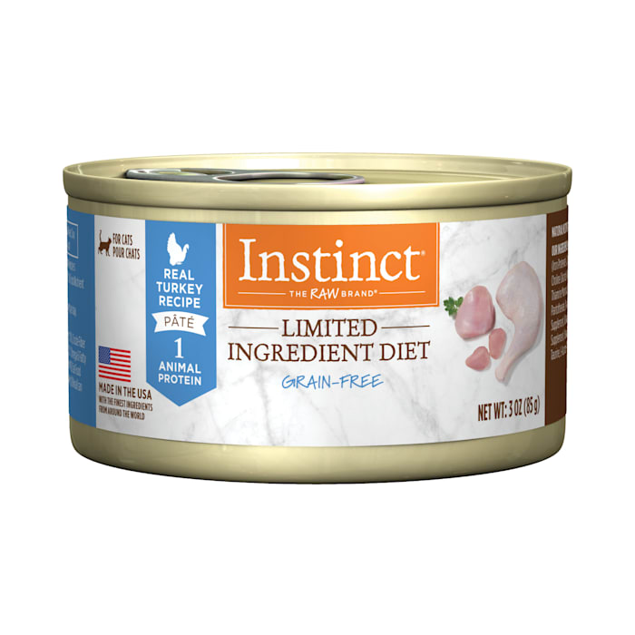 instinct limited ingredient diet grain free real turkey recipe natural wet canned cat food by nature s variety  3 oz. cans (case of 24)