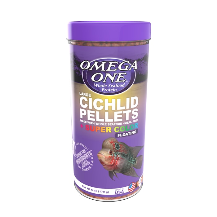 UPC 698220044319 product image for Omega One Cichlid Large Floating Pellets, 6 oz. | upcitemdb.com