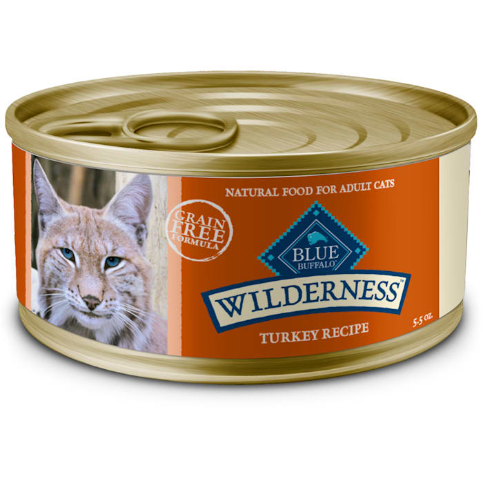 Blue Buffalo Wilderness High-Protein Adult Cat Wet Food Turkey 5.5-oz. Can