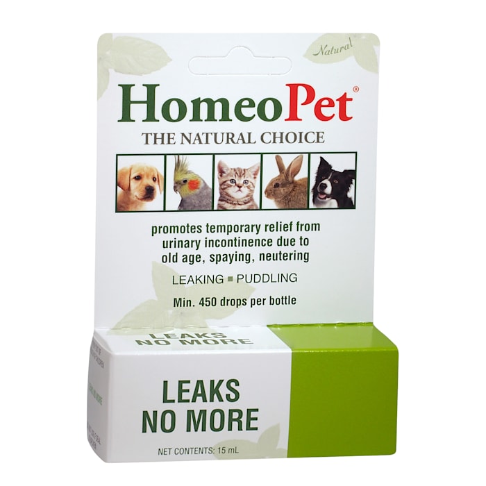 HomeoPet Leaks No More, Safe and Natural Cat and Dog Urinary Incontinence Relief, Pet Incontinence Medicine, 15 Milliliters