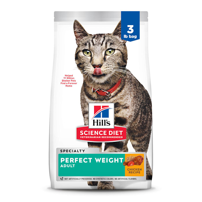 UPC 052742296807 product image for Hill's Science Diet Adult Perfect Weight Chicken Recipe Dry Cat Food, 3 lbs. | upcitemdb.com