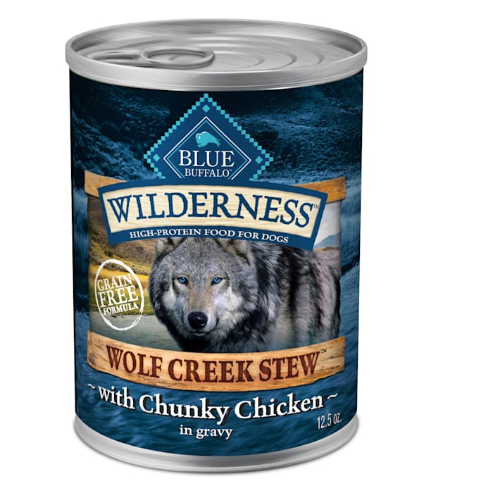 Photos - Dog Food Blue Buffalo Wilderness Wolf Creek Hearty Chicken Stew in Gravy Wet Food for Dogs, 12.5 oz., Case of 12 