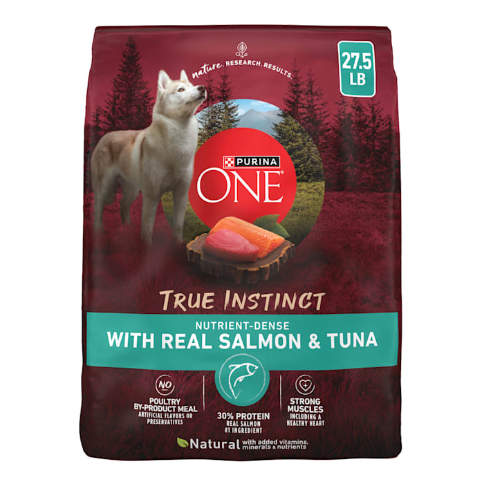 Purina ONE True Instinct High Protein Natural with Real Salmon & Tuna Dry Dog Food, 27.5 lbs.