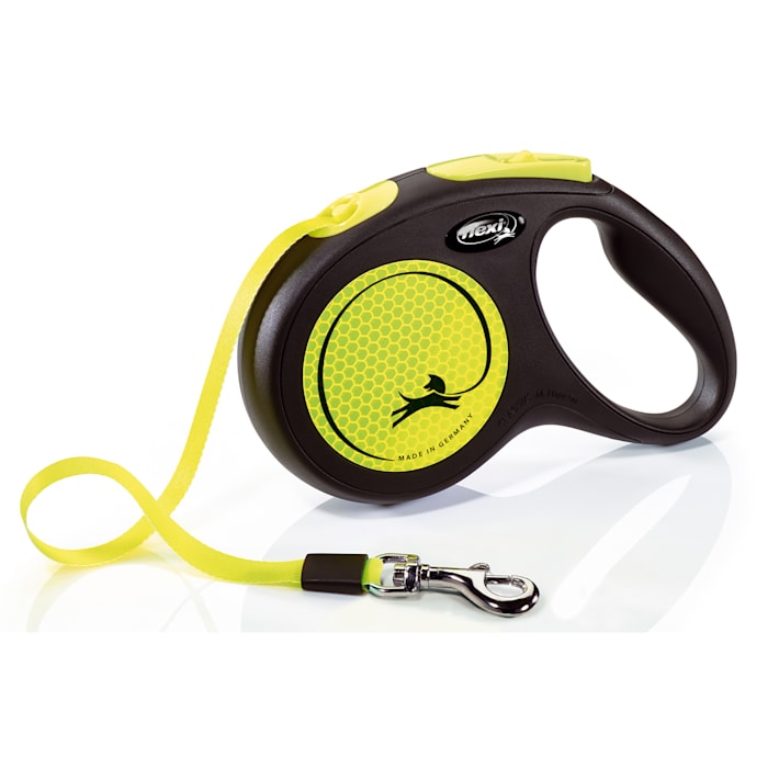 UPC 840317107180 product image for Flexi Neon Reflective Tape Retractable Dog Leash, Medium, Neon, 16' | upcitemdb.com