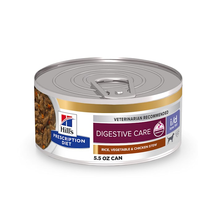 Hill's Prescription Diet i/d Low Fat Digestive Care Rice, Vegetable & Chicken Stew Canned Dog Food, 5.5 oz., Case of 24