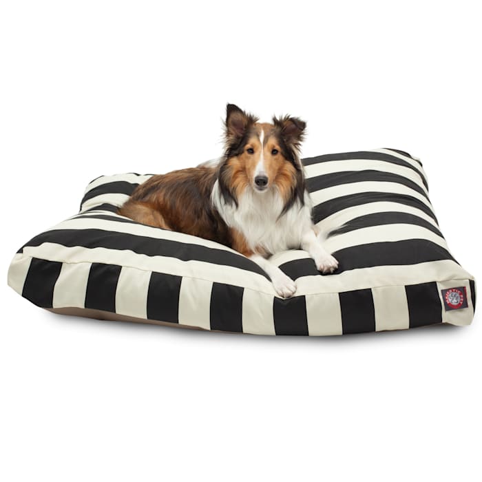 Photos - Bed & Furniture Majestic Pet Black Vertical Stripe Rectangle Pet Bed, 44" L x 36" W 
