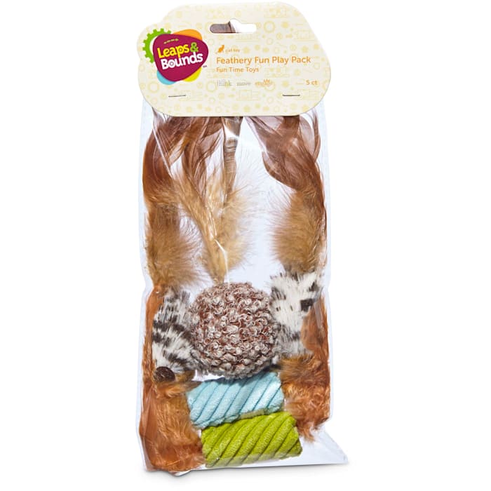 UPC 800443275887 product image for Leaps & Bounds Feather Cat Toy Multipack, 5 CT | upcitemdb.com